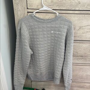Champion Gray Quilted Sweatshirt